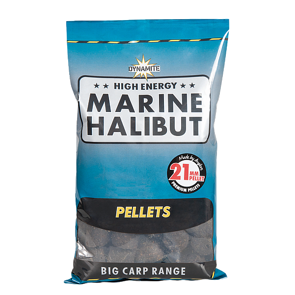 Dynamite Baits Pellets -Marine Halibut  21 mm / 900g (z otworem)