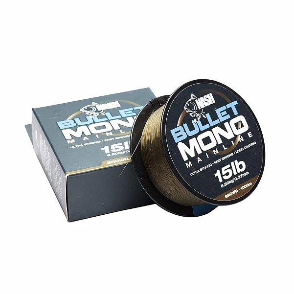 Nash Bullet Mono 15lb(0,37mm) / brown / 1000m
