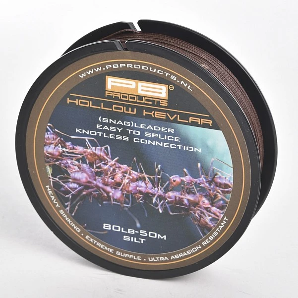 PB Hollow Kevlar Braid Silt / Czarny