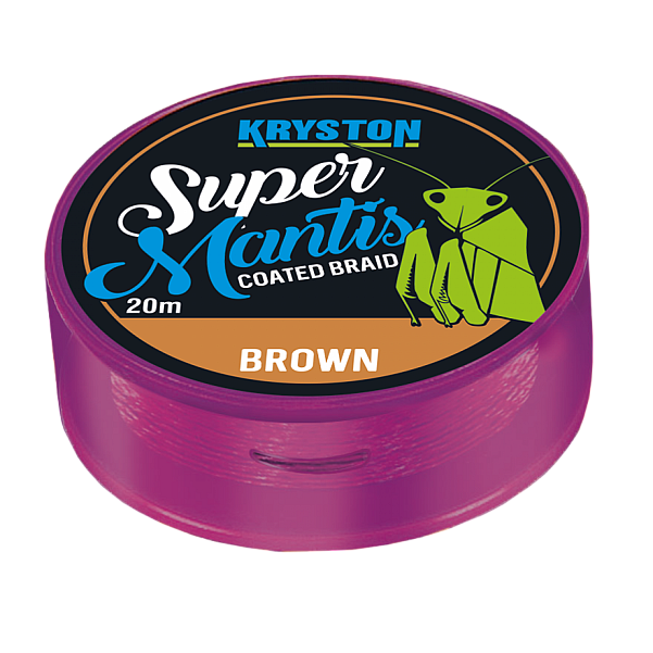 Kryston Super MANTIS Coated Braid 15 lb / Gravel Brown