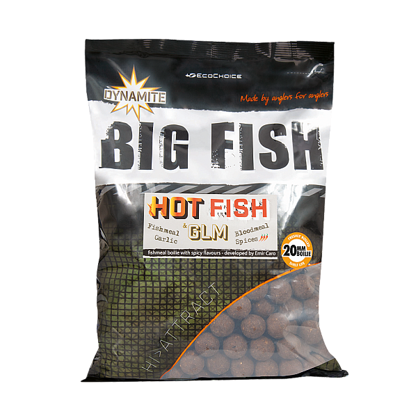 DynamiteBaits BIG FISH Boilies - Hot Fish & GLM 20 mm / 1,8kg