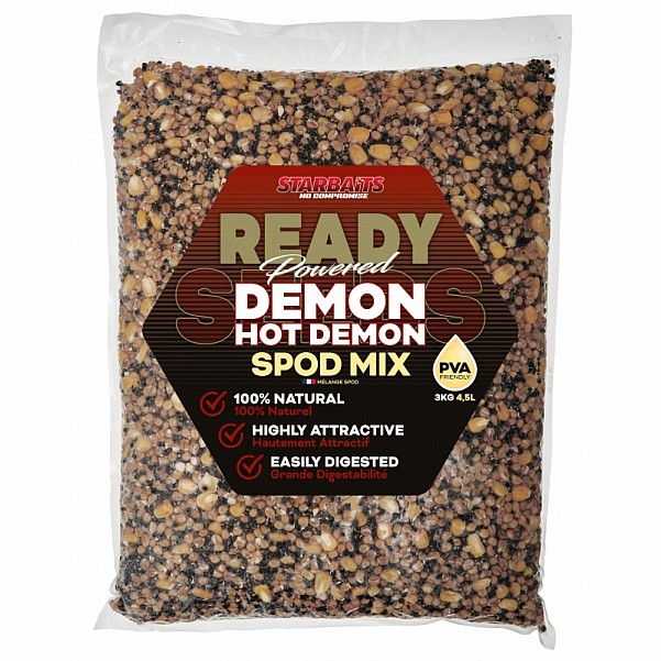 Starbaits Ready Seeds Spod Mix - Hot Demon 3kg Starbaits Ready Seeds Spod Mix - Hot Demon 3kg