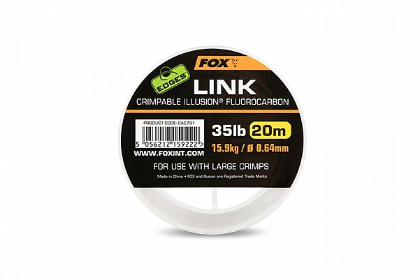 Fox Edges Link Crimpable Illusion Fluorocarbon 0.64mm/35lb Fox Edges Link Crimpable Illusion Fluorocarbon 0.64mm/35lb