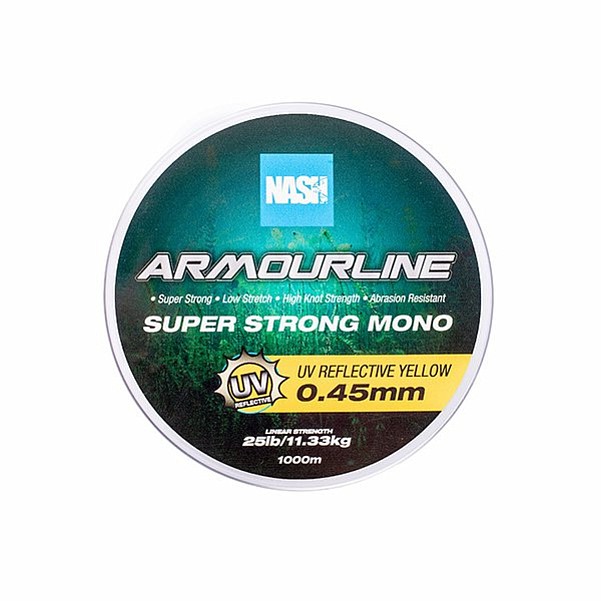 Nash Armourline Super Strong Mono UV Yellow 0.45mm (25lb) / 1000m Nash Armourline Super Strong Mono UV Yellow 0.45mm (25lb) / 1000m