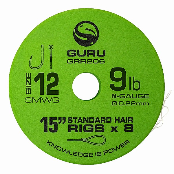GURU QM1 Standard Hair Ready Rigs - 38cm 12 / 0.22mm / 15in (38cm)