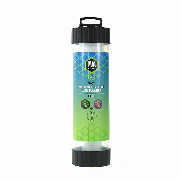 Delphin PVA NTastic Mesh Set on Tube with Plunger - 25mm + 35mm - Fast Melt