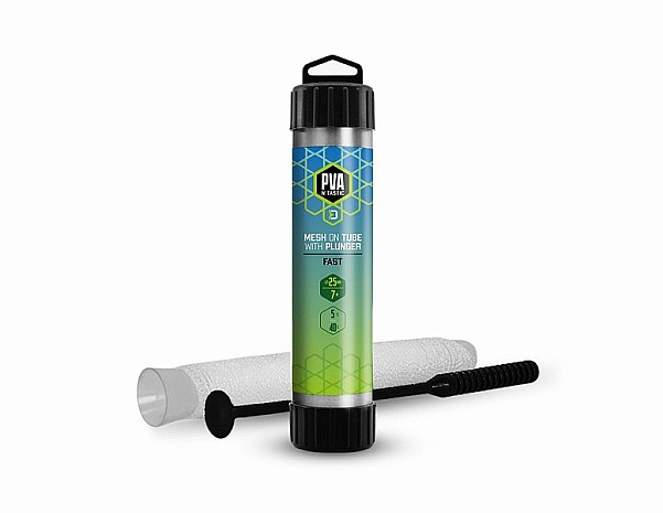 Delphin PVA NTastic Mesh on Tube with Plunger 25mm/7m - Fast Melt 25mm / 7m Delphin PVA NTastic Mesh on Tube with Plunger 25mm/7m - Fast Melt 25mm / 7m