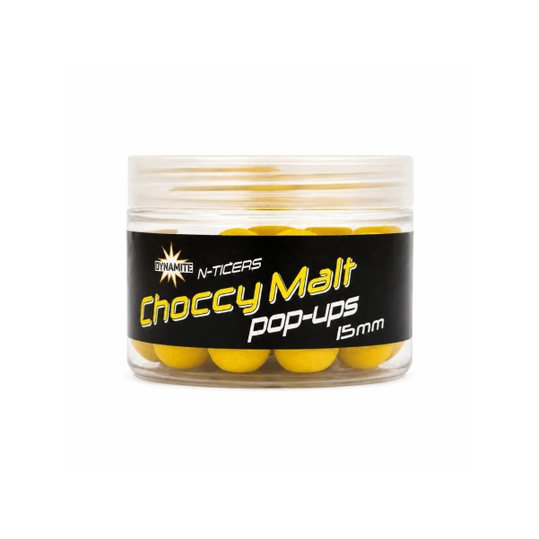 Dynamite Baits N-Ticers Choccy Malt Pop-Ups 15mm Dynamite Baits N-Ticers Choccy Malt Pop-Ups 15mm