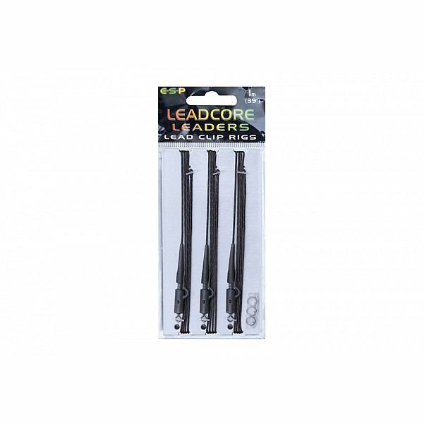 ESP Leadcore Leaders Lead Clip Rigs 1m 3szt. szary