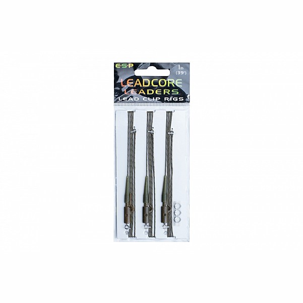ESP Leadcore Leaders Lead Clip Rigs 1m 3szt. zielony