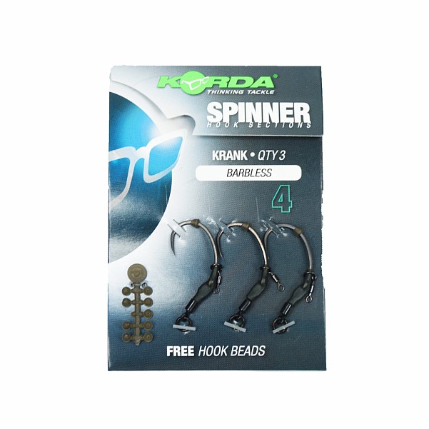 Korda Spinner Hook Sections Krank Barbless 4 bezzadziorowe Korda Spinner Hook Sections Krank Barbless 4 bezzadziorowe