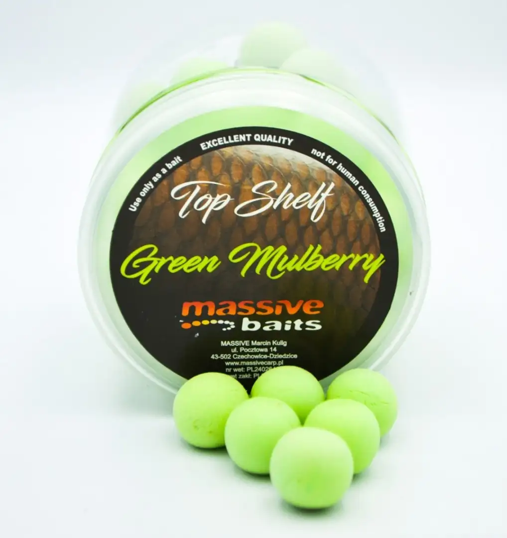 MassiveBaits Custom Pop-Ups - Green Mulberry 