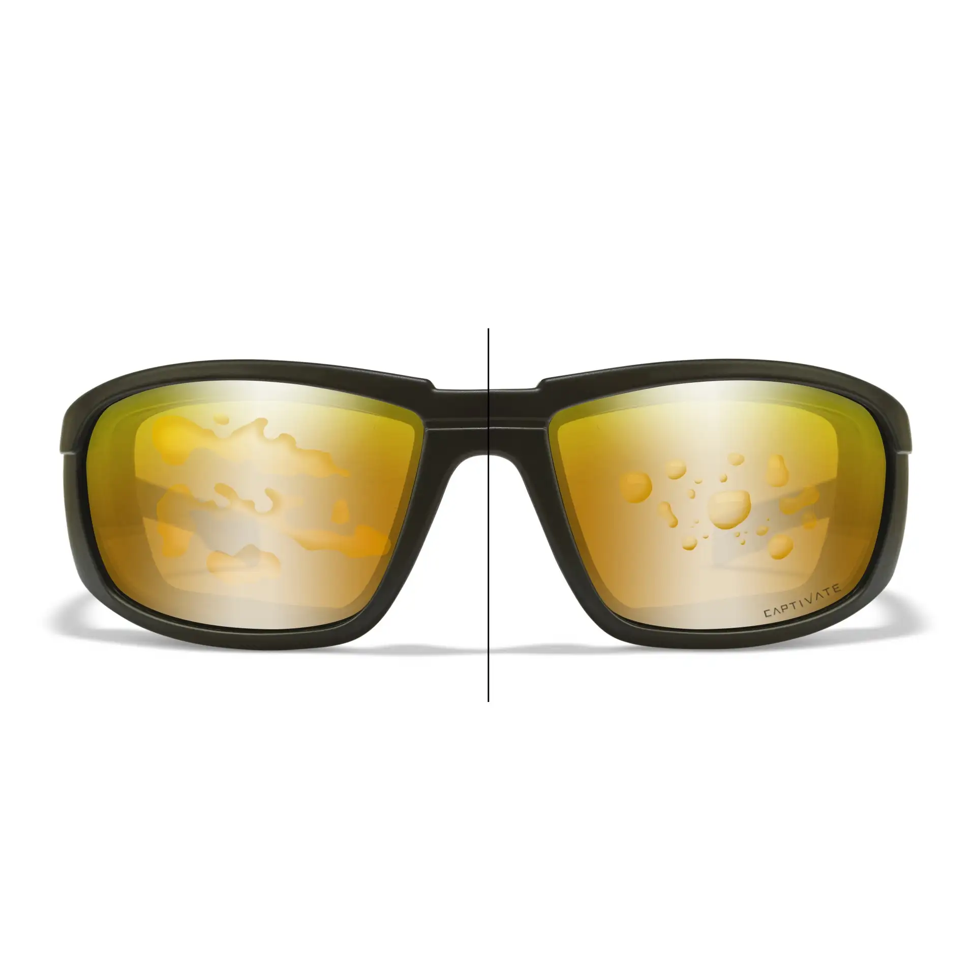 WileyX GRAVITY Captivate Pol Green Mirror Amber KRYPTEK Neptune Frame Captivate Polarized Green Mirror Amber