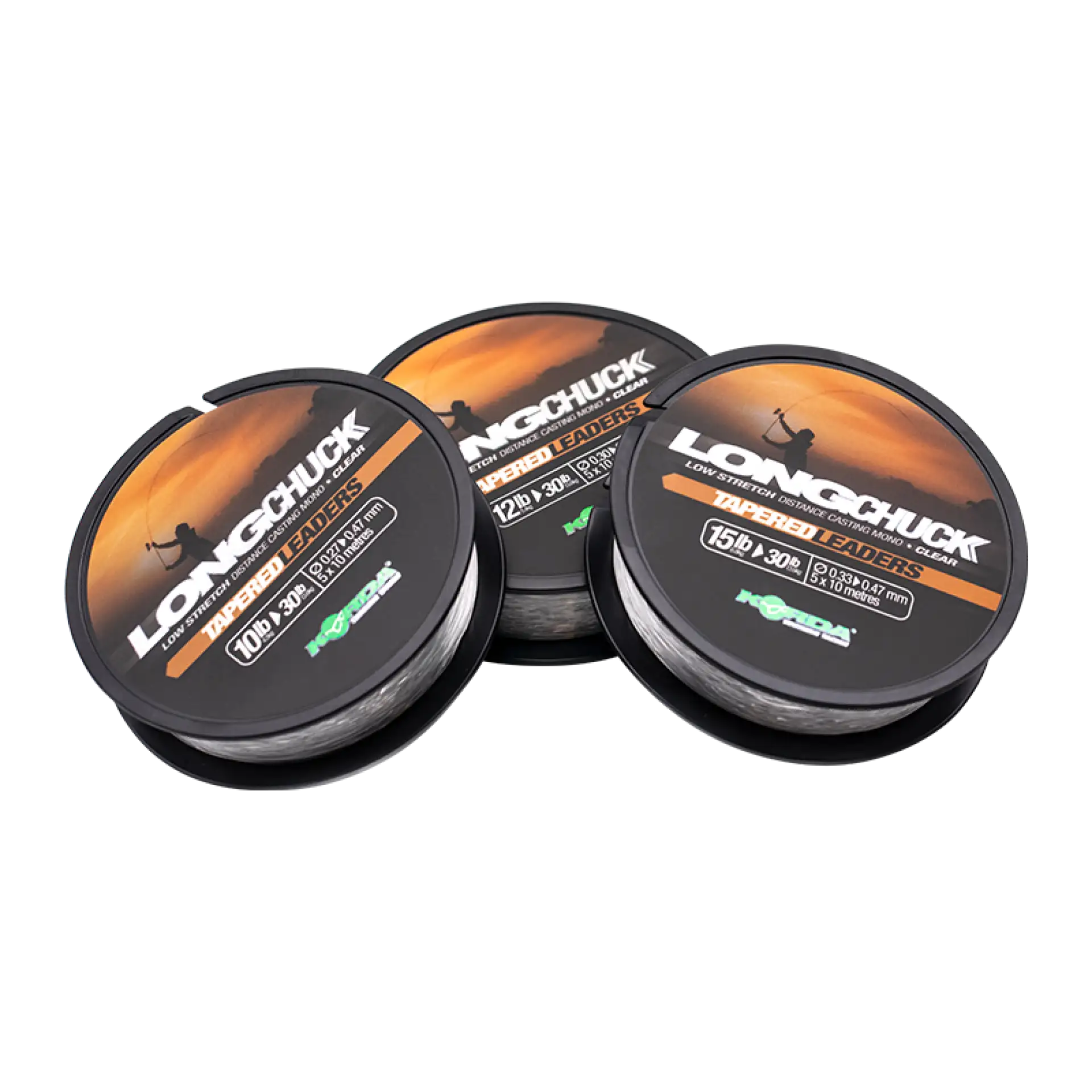 Korda LongChuck Tapered Leaders 10-30lb/0.27-0.47mm