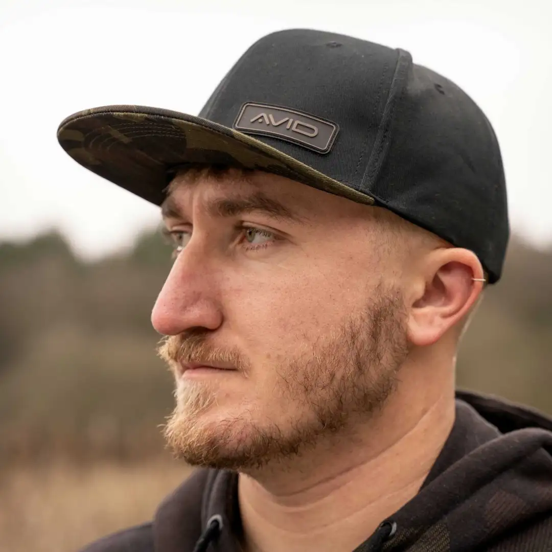 Avid Carp Camo Peak Snapback Cap