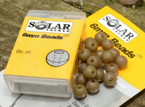 Solar Rubber Beads 6mm brązowy