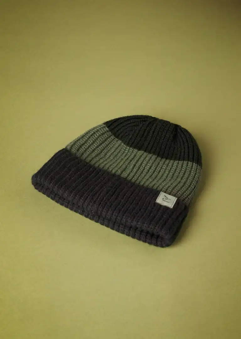 One More Cast Big Head Beanie - Black Stripe