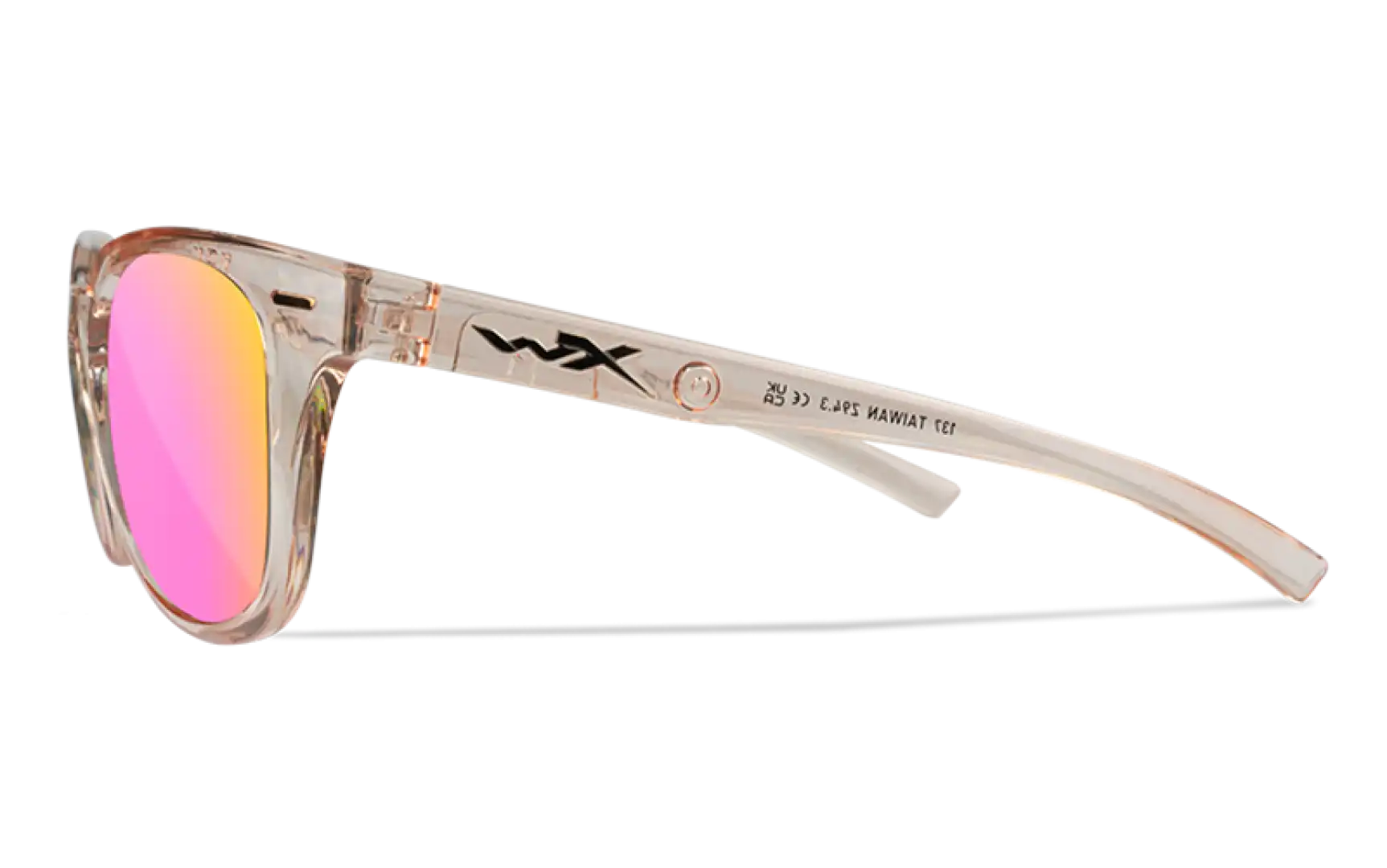 WileyX ULTRA Captivate Polarized Rose Gold Mirror Smoke Green Gloss Crystal Blush Frame Captivate Polarized Rose Gold Mirror Smoke Green