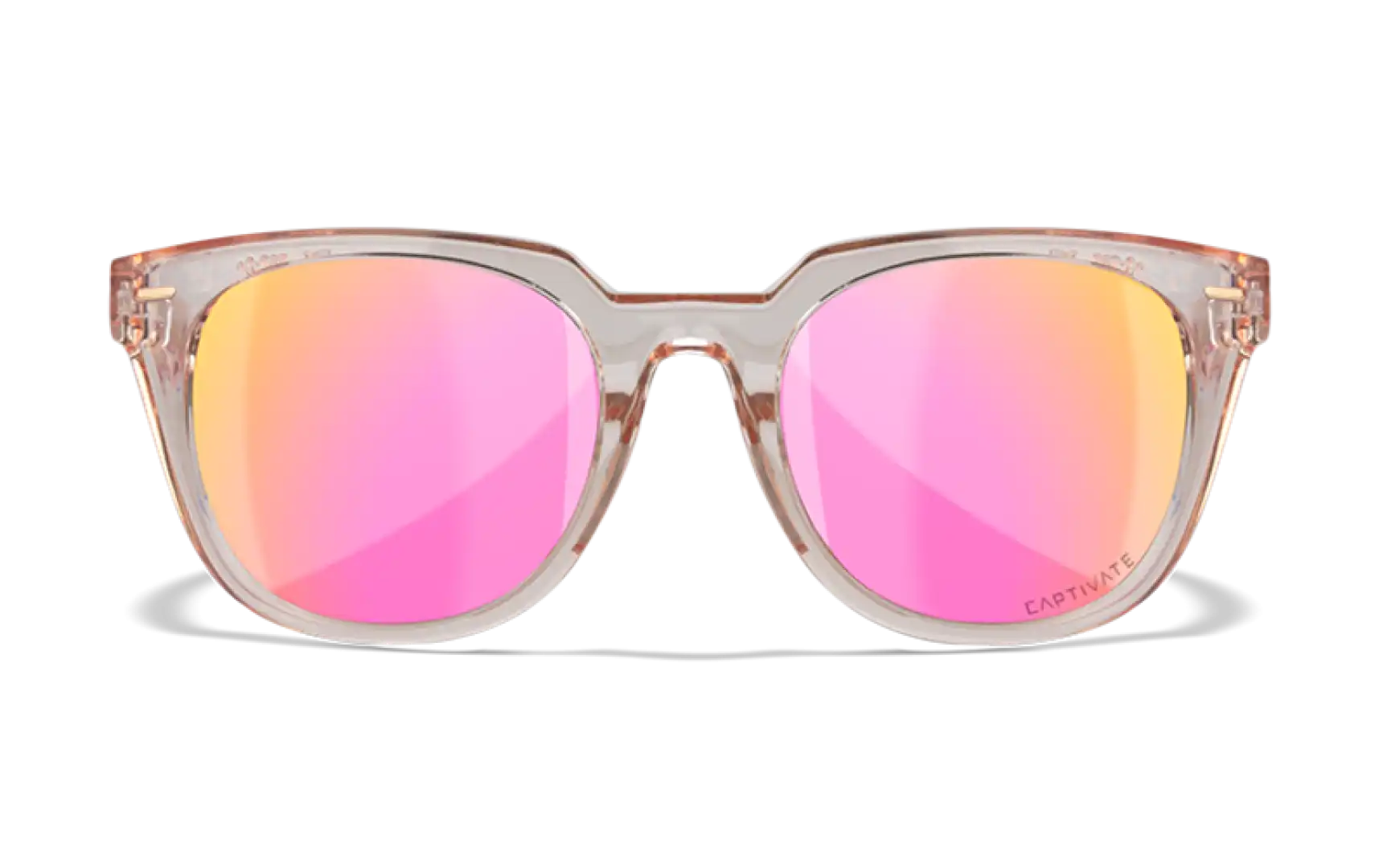 WileyX ULTRA Captivate Polarized Rose Gold Mirror Smoke Green Gloss Crystal Blush Frame Captivate Polarized Rose Gold Mirror Smoke Green