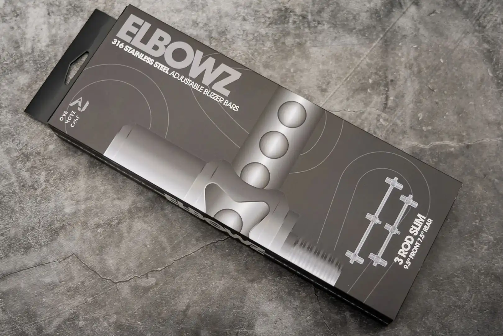 One More Cast Elbowz High-Grade 316 Stainless Steel 3 Rod Buzzbars Standard (11.5 in &amp; 9.5 in)