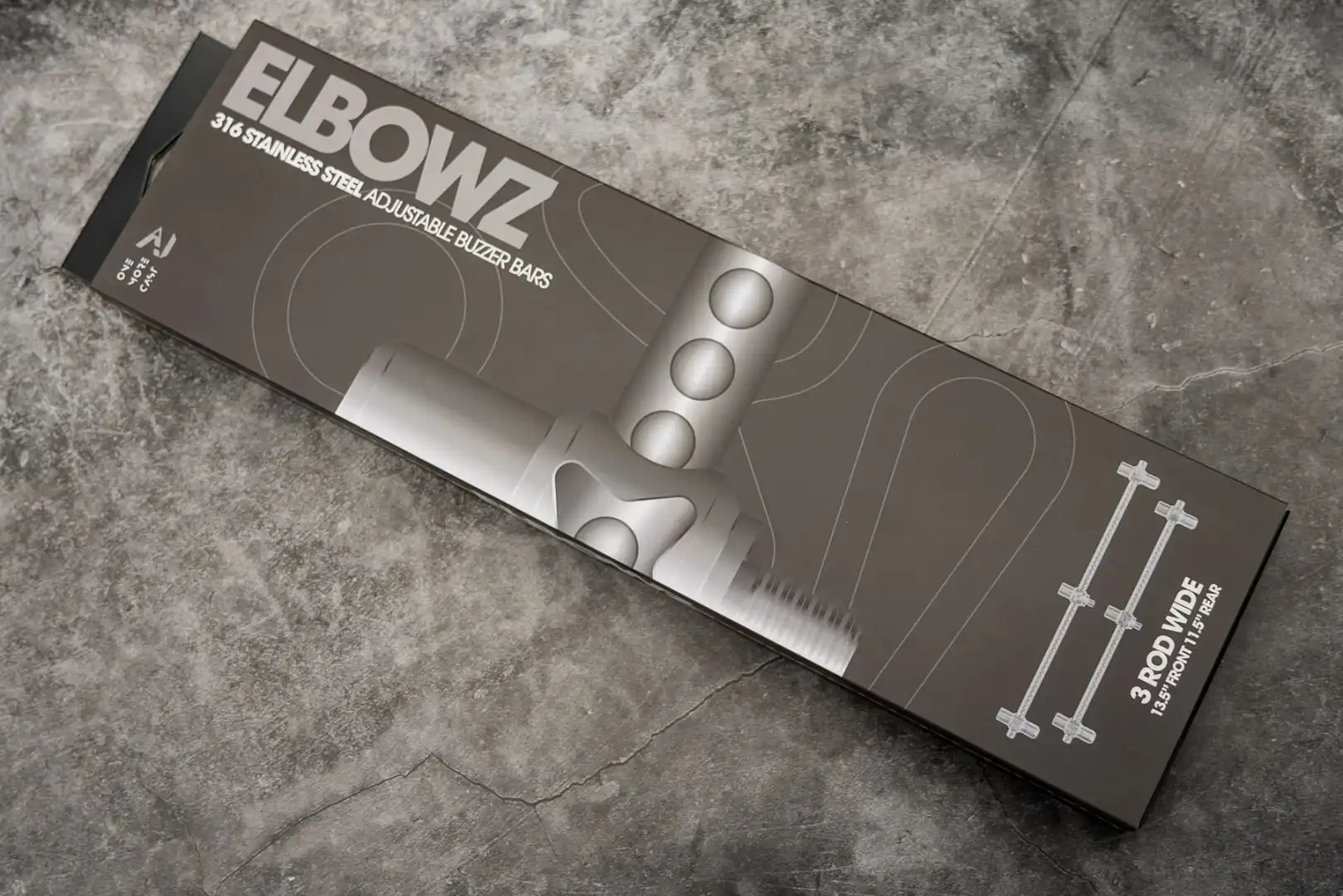 One More Cast Elbowz High-Grade 316 Stainless Steel 3 Rod Buzzbars Standard (11.5 in &amp; 9.5 in)