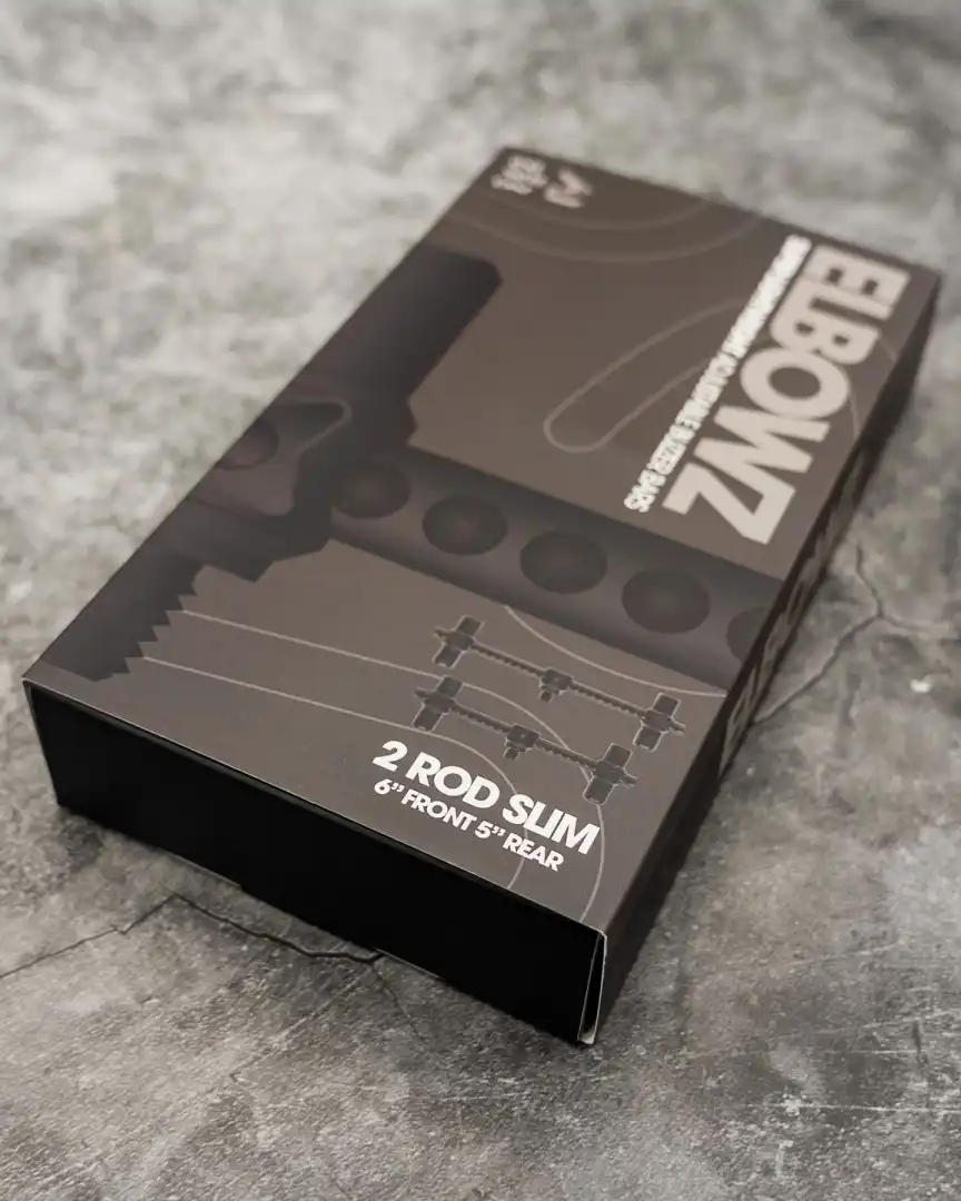 One More Cast Elbowz Black Anodised Aluminium 2 Rod Buzzbars Standard  (8 in &amp; 7 in)