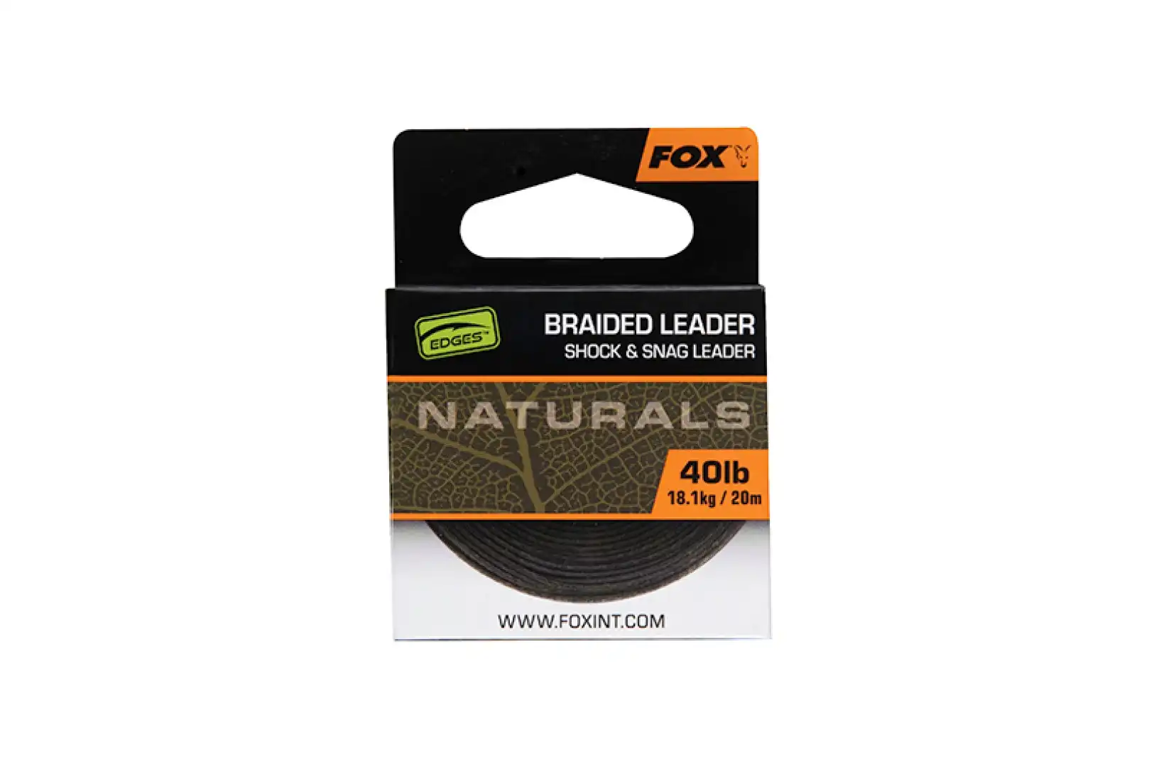Fox EDGES Naturals Braided Leader 50lb/22.7kg (20m)