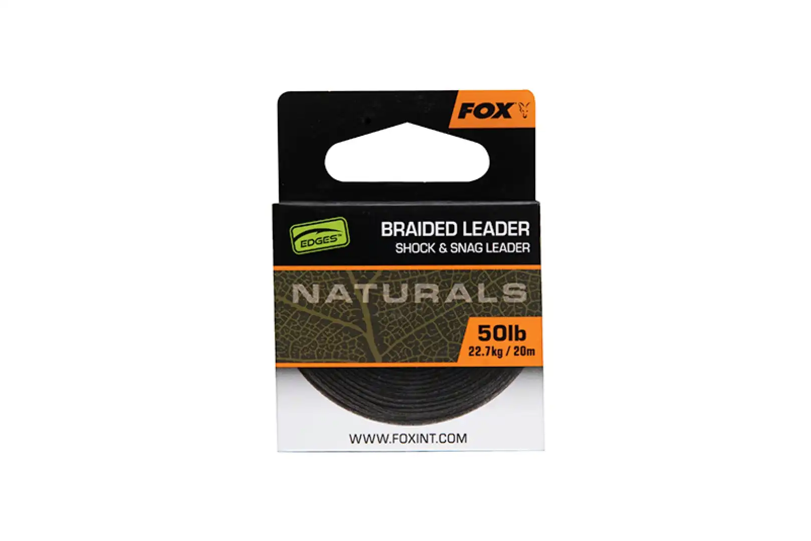 Fox EDGES Naturals Braided Leader 50lb/22.7kg (20m)