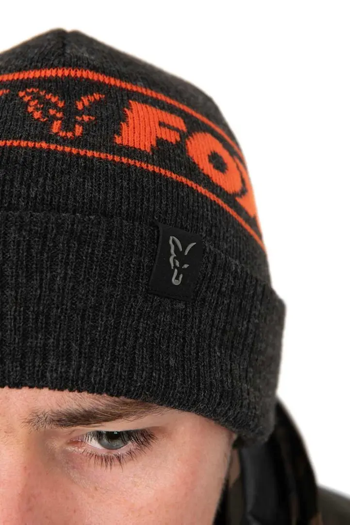 Fox Collection Beanie - Black & Orange uniwersalny