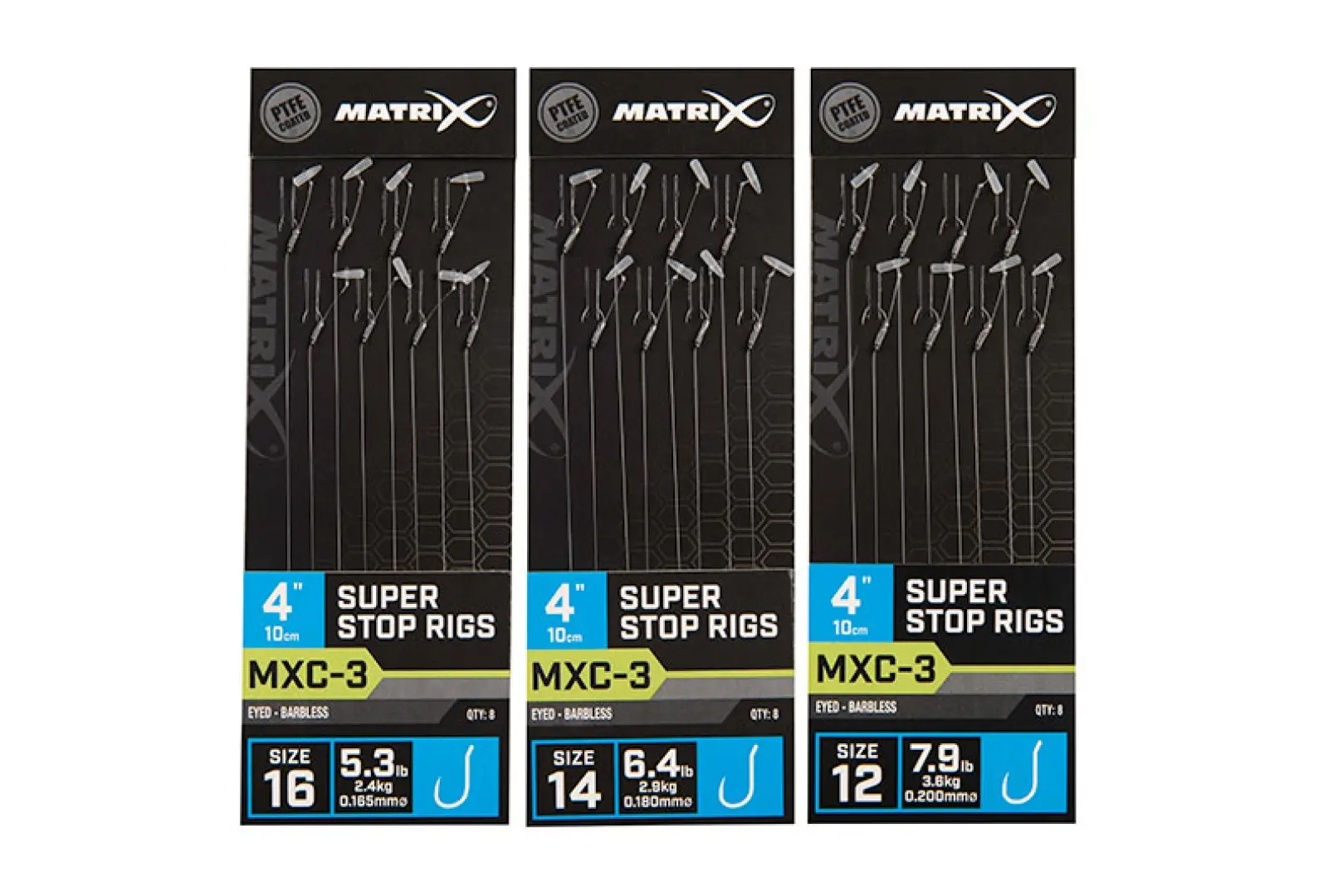 Matrix MXC-3 Barbless Super Stop Rigs - 10cm 12/0.20mm