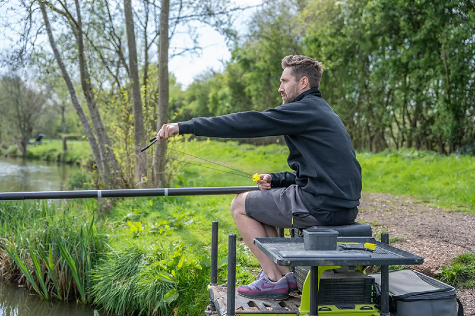 Matrix Joggers Shorts Grey/Lime - Black Edition Range M