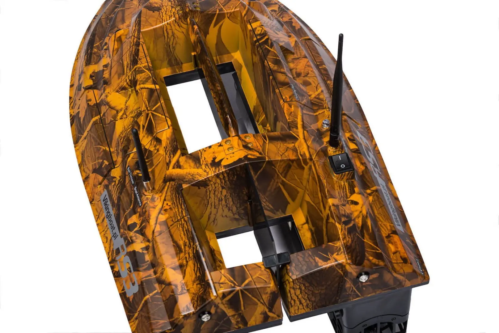 Viking Boat RS3 CAMO - (Echosonda All in One w Pilocie + Rozrzutnik Zanęty)