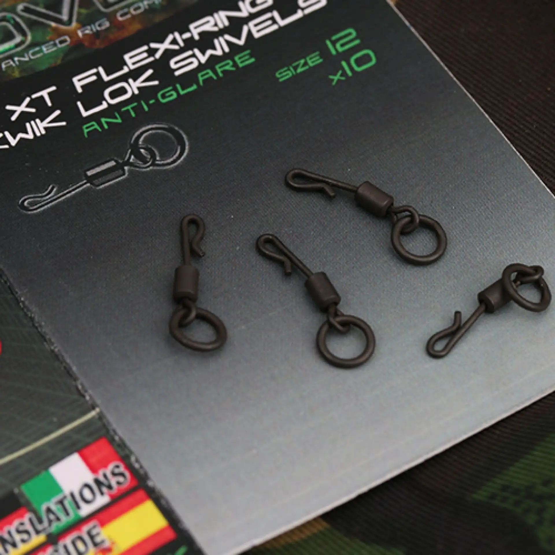Gardner Covert Kwick Lok Flexi Ring Swivels  12