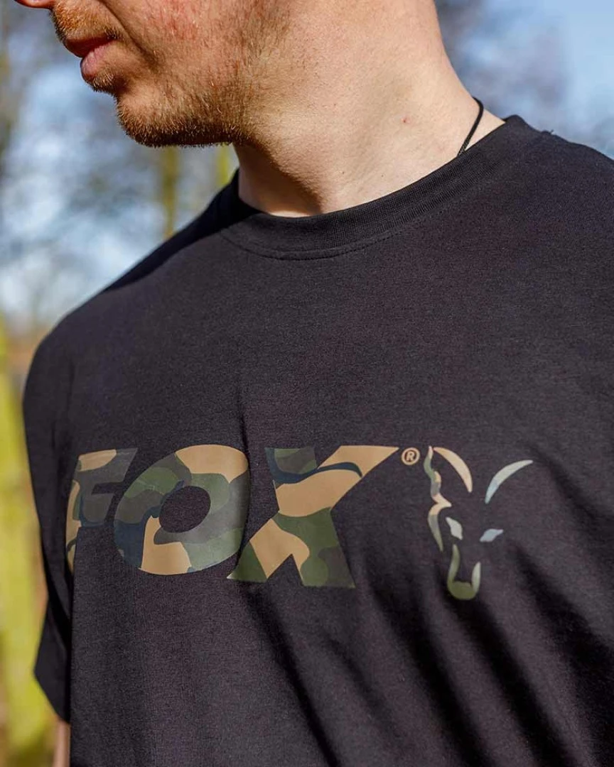 Fox Black / Camo Logo T-Shirt L
