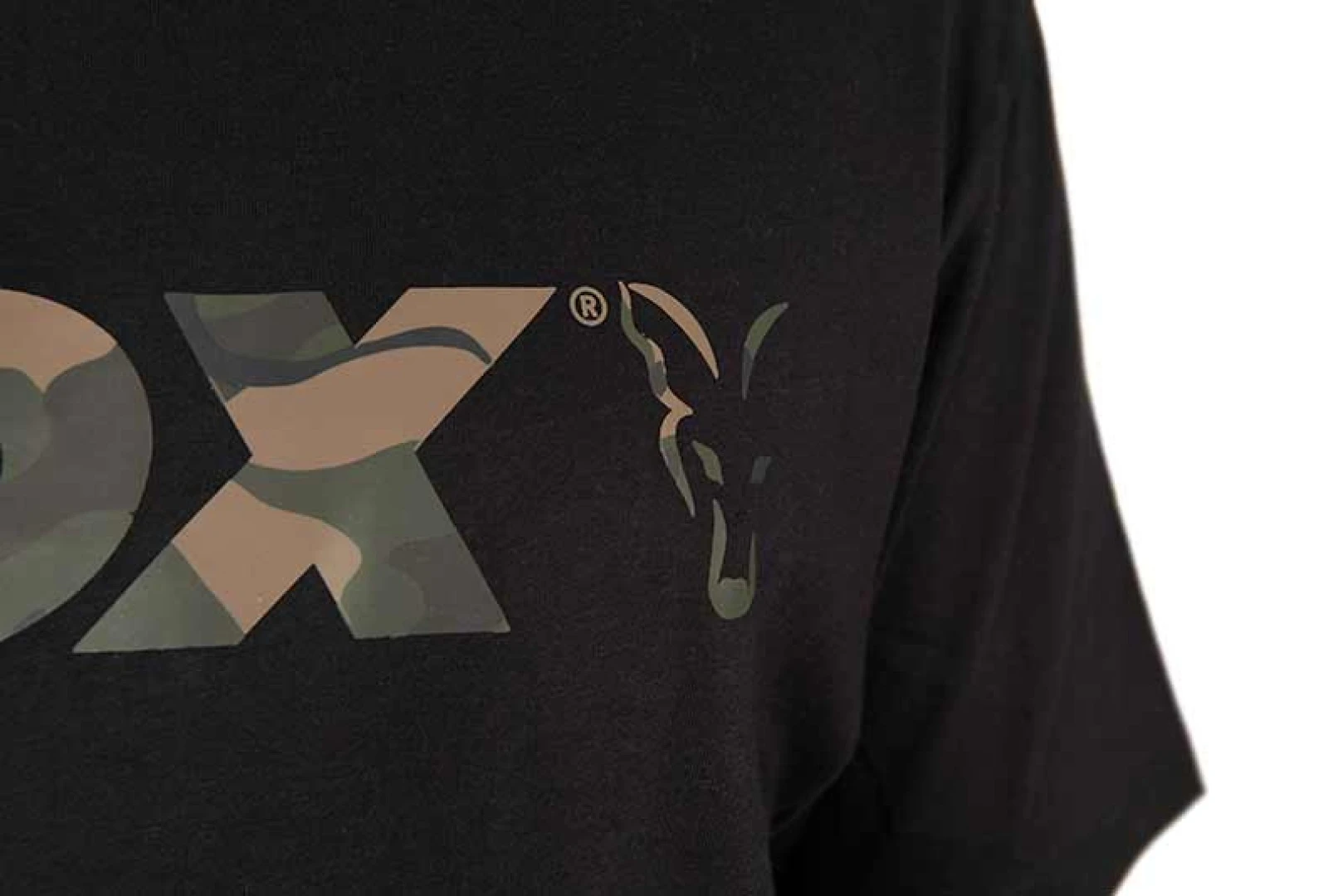 Fox Black / Camo Logo T-Shirt L