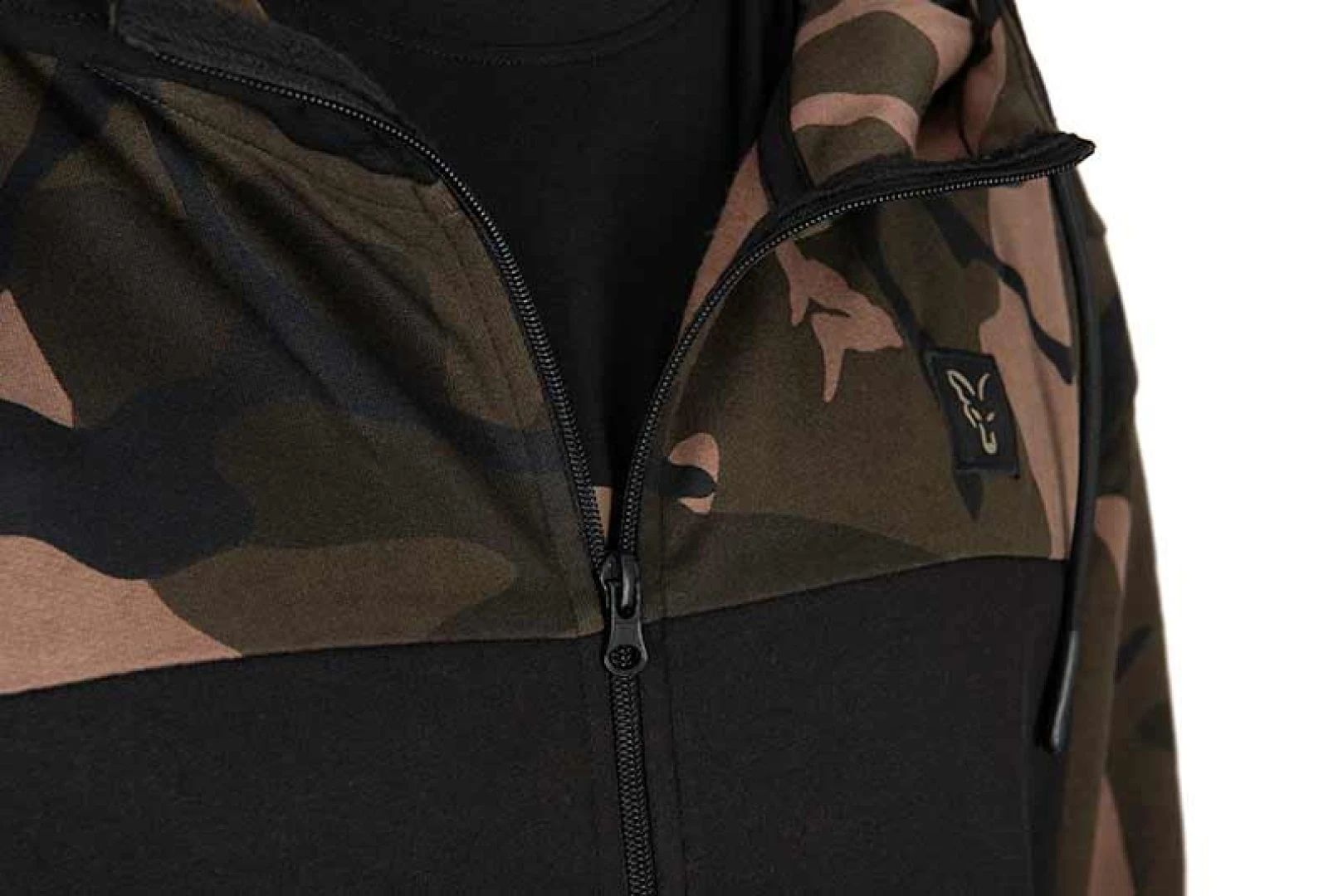 Fox LW Black / Camo Split Zip Hoody XXXL
