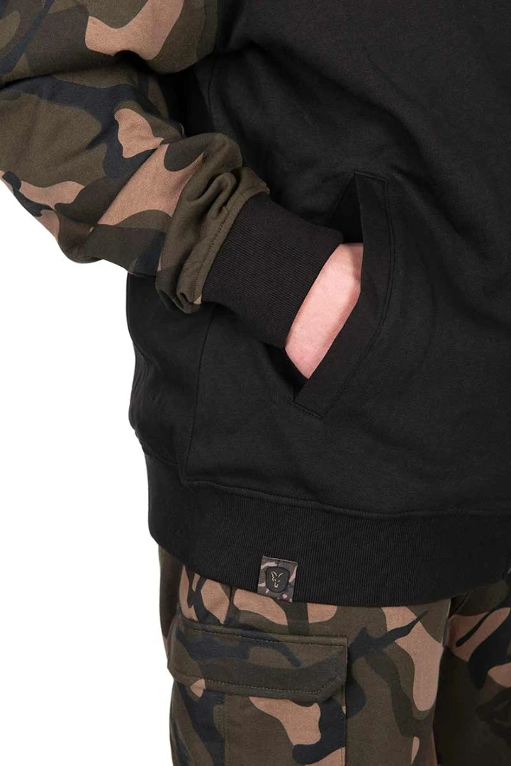 Fox LW Black / Camo Split Zip Hoody XXXL