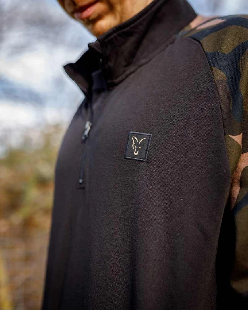Fox LW Black / Camo QTR Zip XL