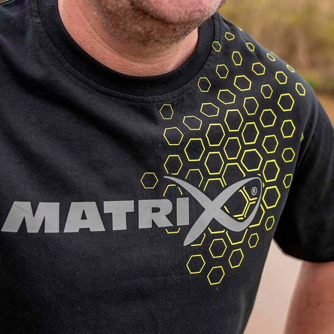 Matrix Hex Print T-Shirt - Black XL