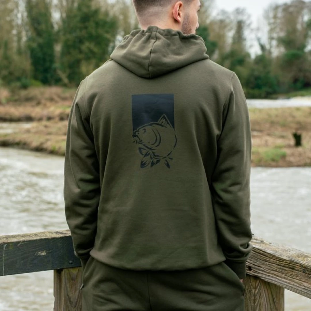 Nash Make It Happen Hoody Fish Logo - Green S