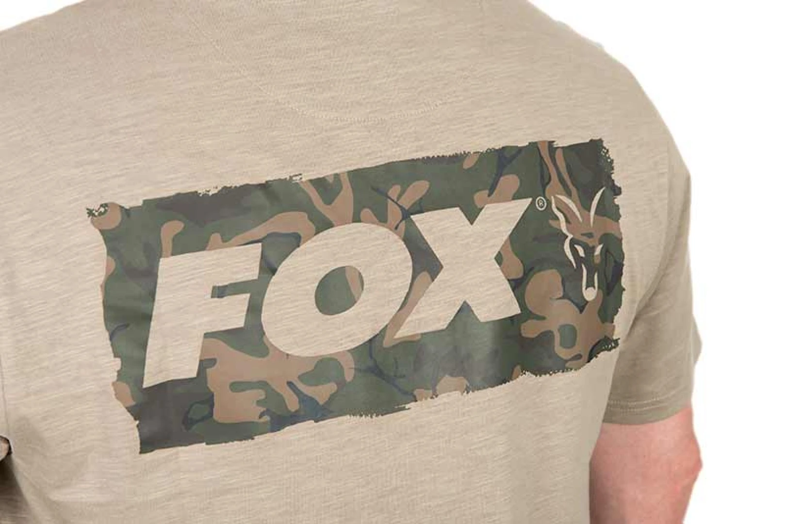 Fox LW Khaki Large Print T-Shirt S