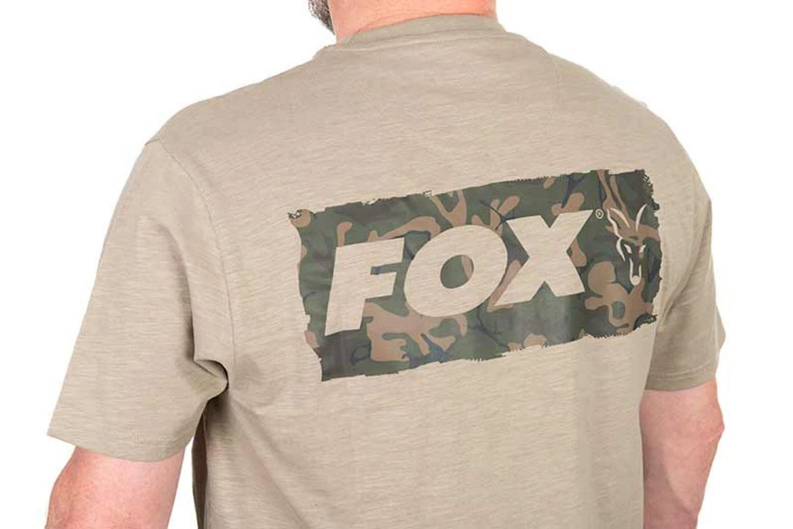 Fox LW Khaki Large Print T-Shirt S