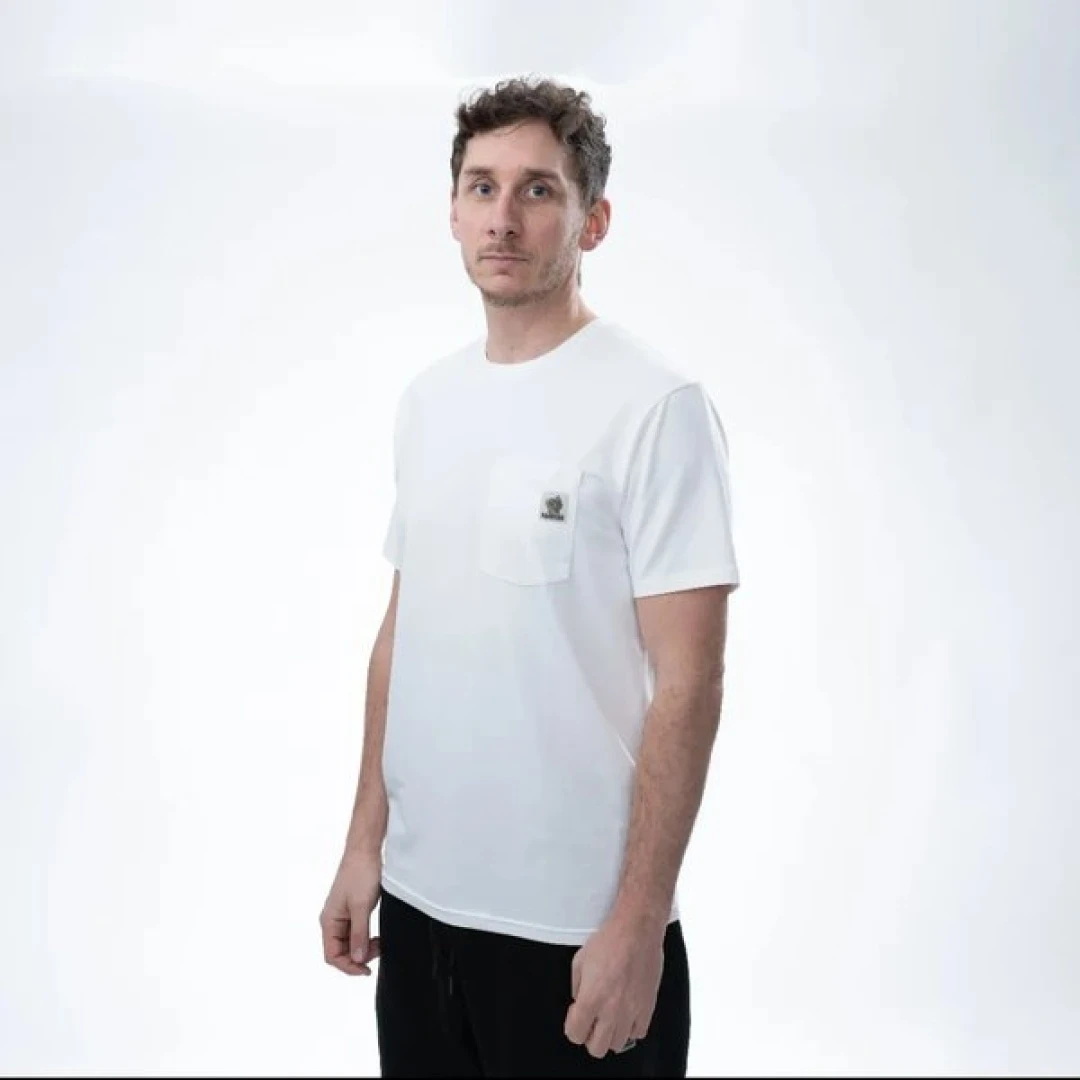 Nash Make It Happen Badge Pocket T Shirt - Ecru XL