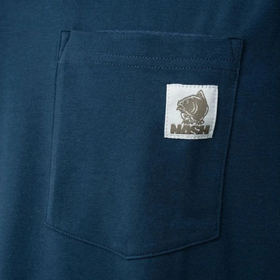 Nash Make It Happen Badge Pocket T Shirt - Navy Blue XXXL