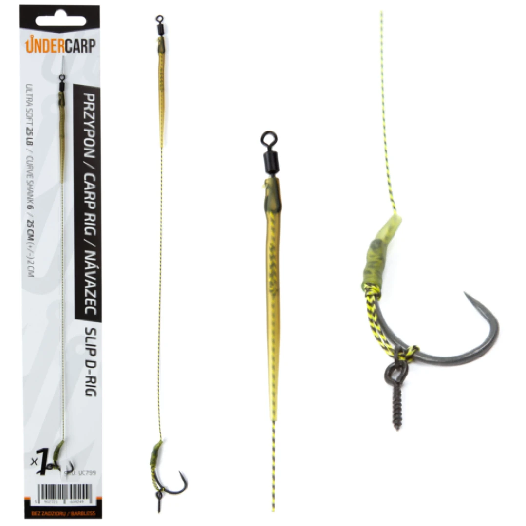 UnderCarp Slip D-rig  - Przypon karpiowy (bezzadziorowy)