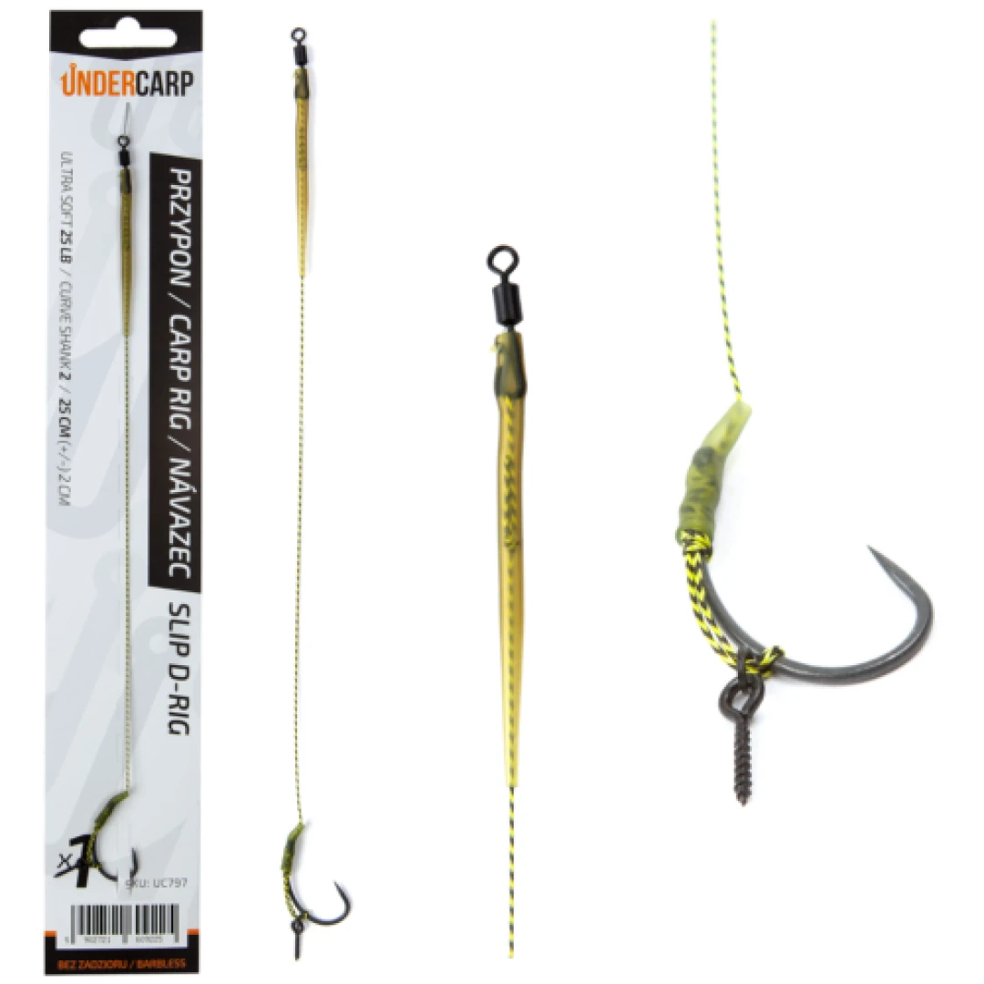 UnderCarp Slip D-rig  - Przypon karpiowy (bezzadziorowy)