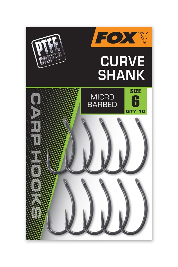 Fox Carp Hooks Curve Shank - (z powłoką PTFE)