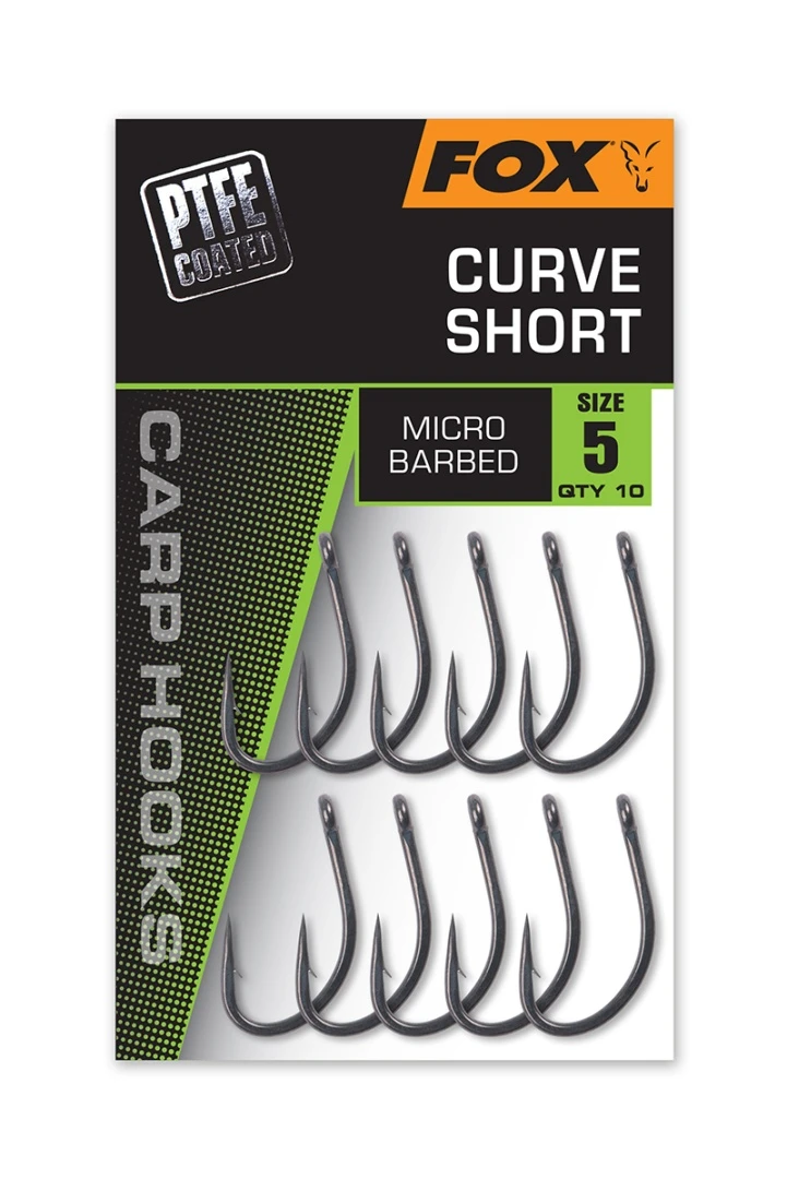 Fox Carp Hooks Curve Short - (z powłoką PTFE)