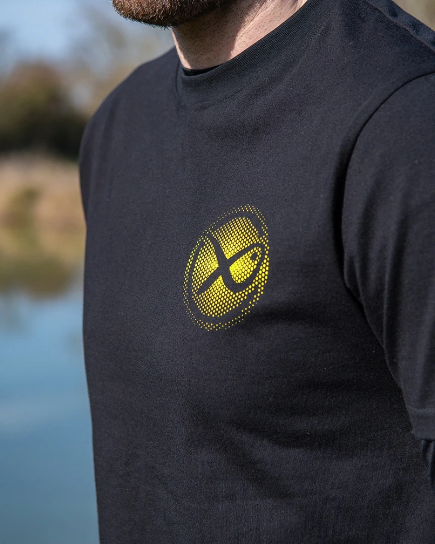 Matrix Large Fade Logo T-shirt - Black/Lime S