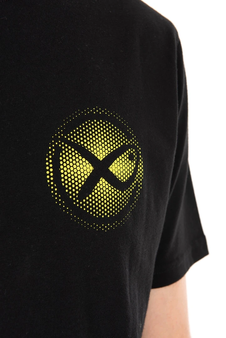 Matrix Large Fade Logo T-shirt - Black/Lime S